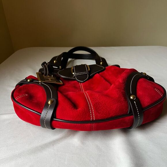 Dooney & Bourke Hayden Panettiere Red Suede Tote Bag Limited Edition Handbag - Picture 4 of 14